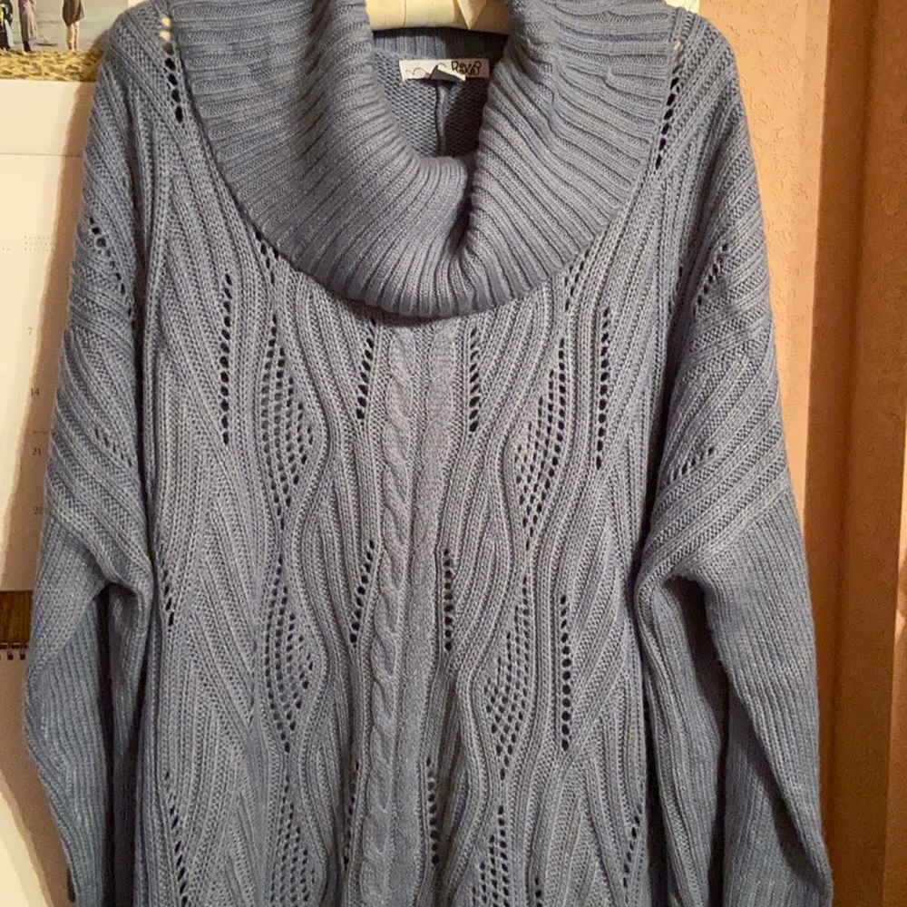 NWOT FREE with Any Sweater or Top Purchase-Cowl Neck Cable Knit Sweater for Fall - Picture 3 of 3